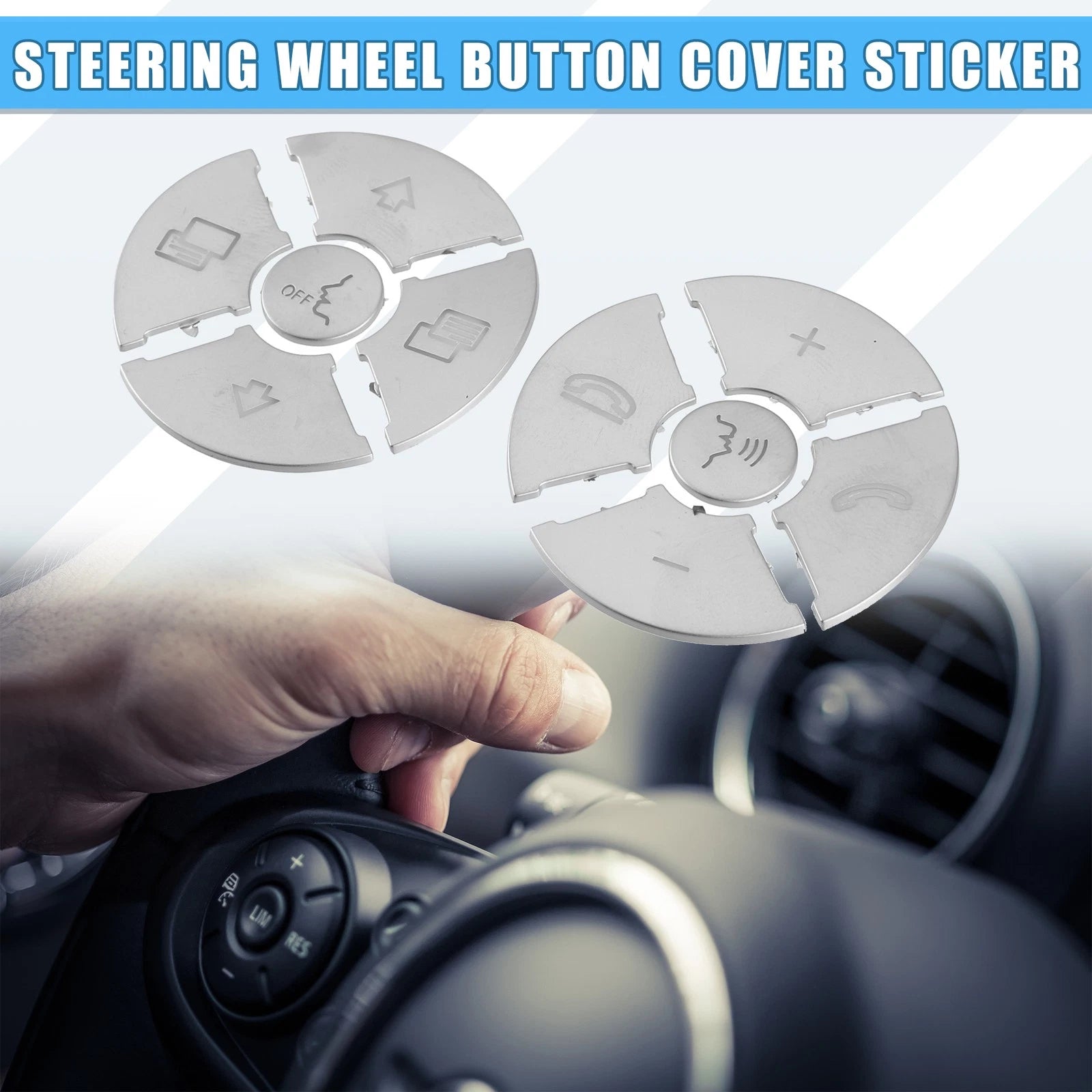 10 Pcs Steering Wheel Button Cover Sticker for Mercedes-Benz R Class (2006–2017)
