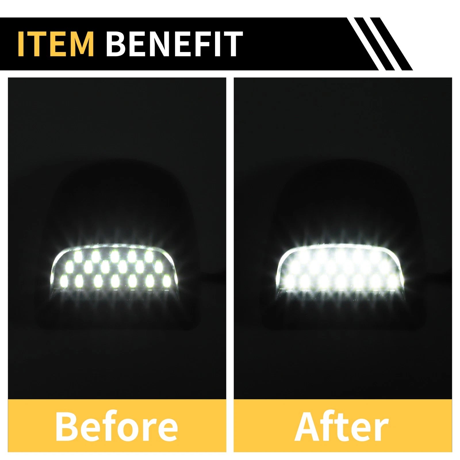 2X License Plate Light Tag Lamp for Chevrolet Silverado 