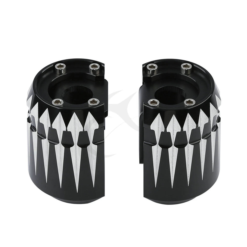 Black Lower Fork Slider Covers for Harley Touring Road Street Glide (1984–2013)