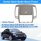 Center Dash Radio Bezel Storage Cubby Vents Frame for Nissan Altima (2005–2006)