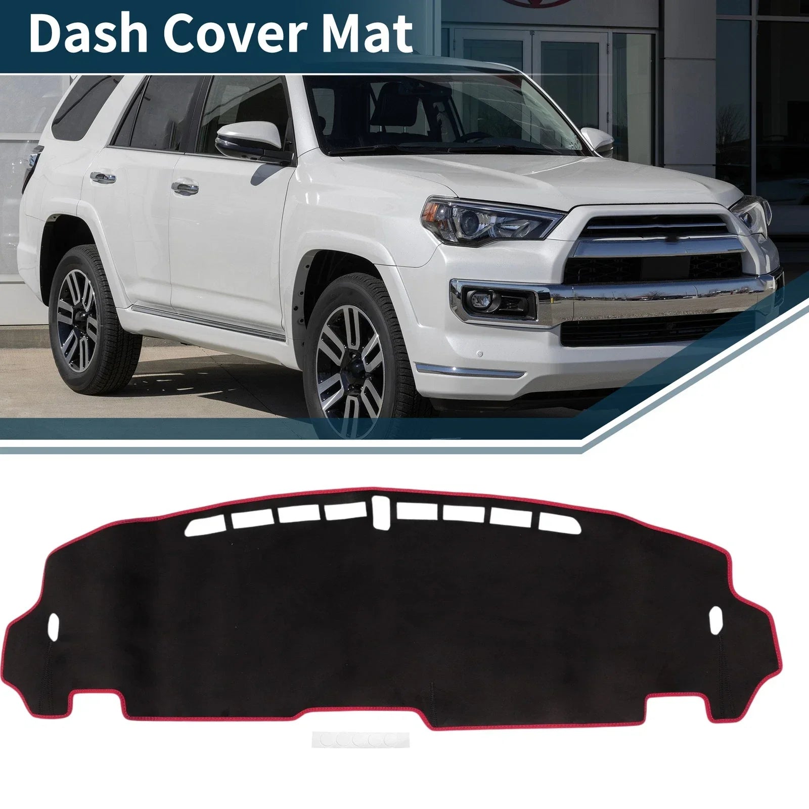 Dashboard Cover Mat for Honda N-BOX/N-BOX Custom JF5/JF6 Black Red (2011-2023)