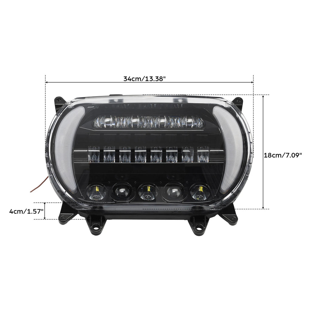 Front LED Headlight Assembly for Harley Road Glide (2015–2023)