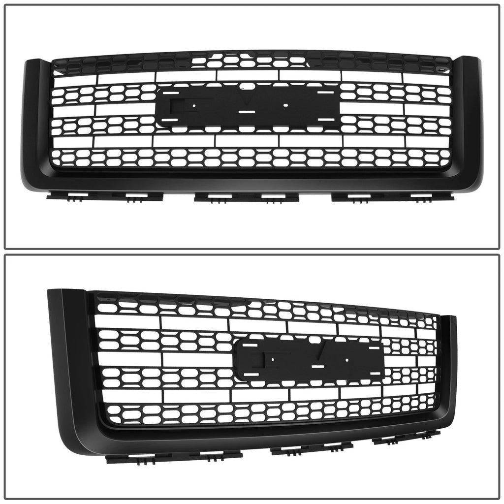 Matte Black Front Grille for GMC Sierra 1500 (2007–2013)