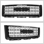 Matte Black Front Grille for GMC Sierra 1500 (2007–2013)