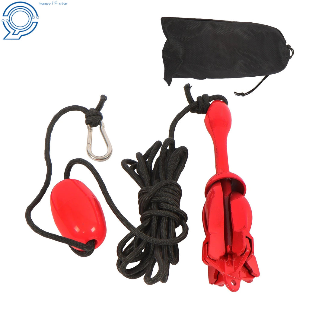 Folding Anchor Kit for PWC Boat Canoe Fishing Kayak (5.5lb, 26.2ft Rope)