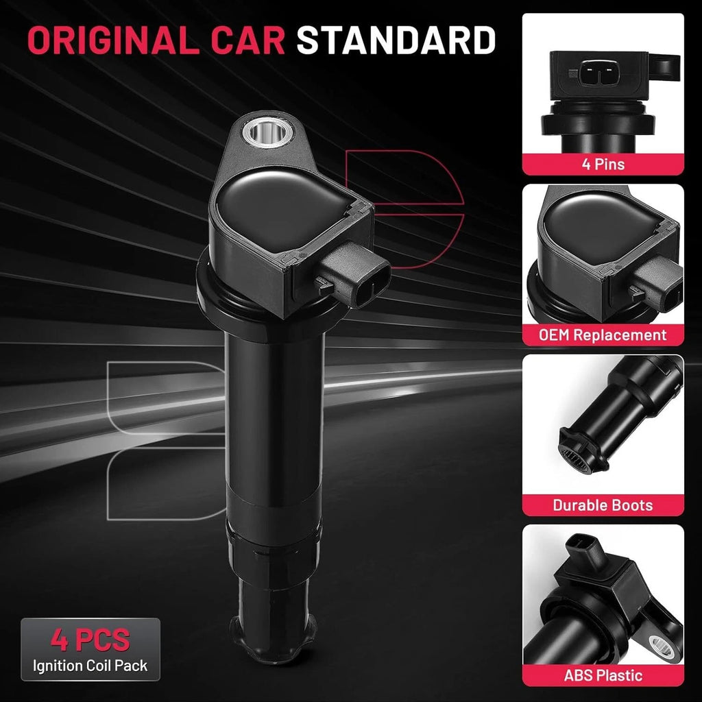 4X Ignition Coil Set for Kia Rio5 2006–2011, Rondo 2009, C1543