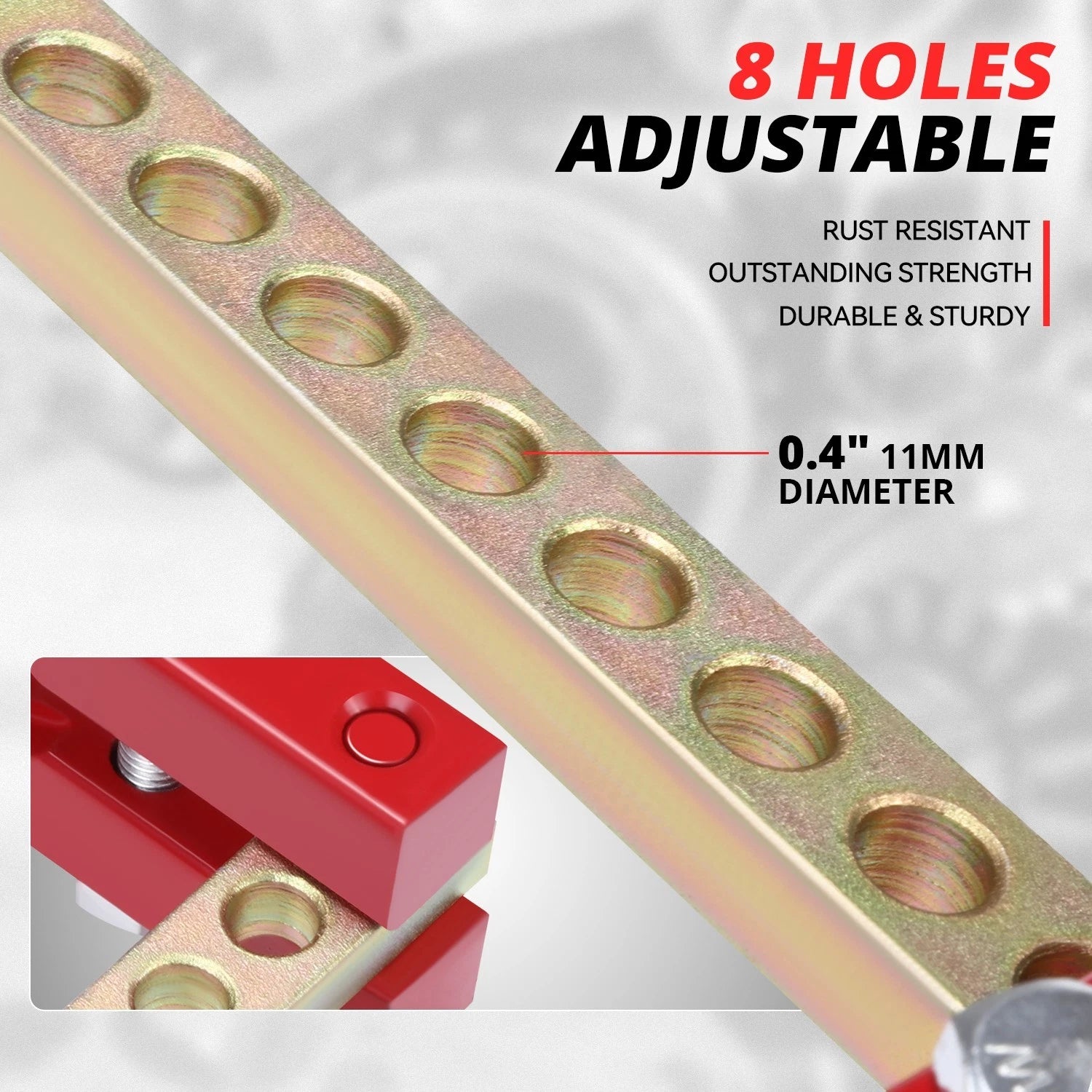 CV U-Joint Puller for Red/Gold Durable 9 Holes Zinc-Plated Steel