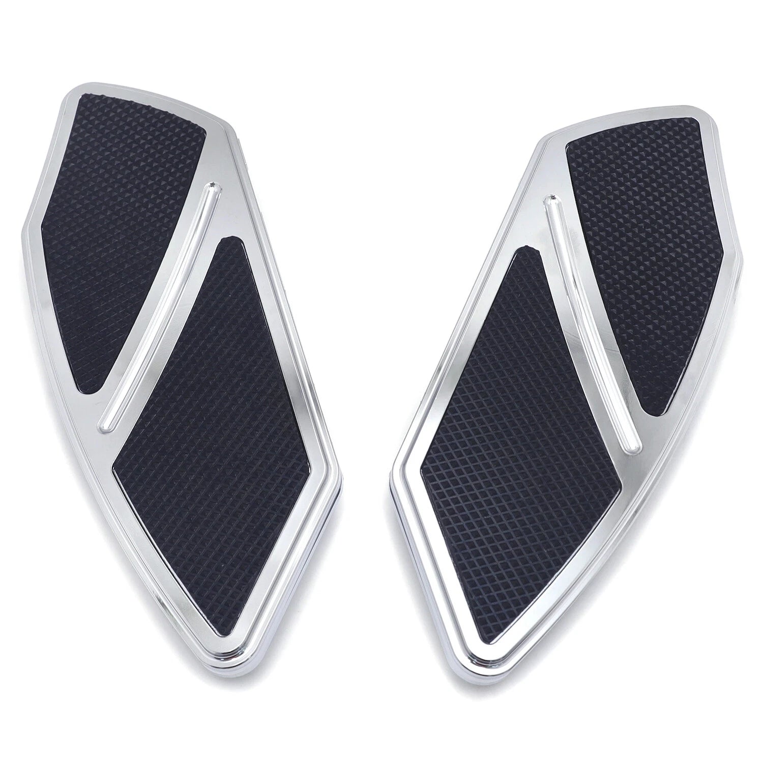 Arc Edge Rear Passenger Foot Board Floorboard for Harley Softail Touring (Chrome)