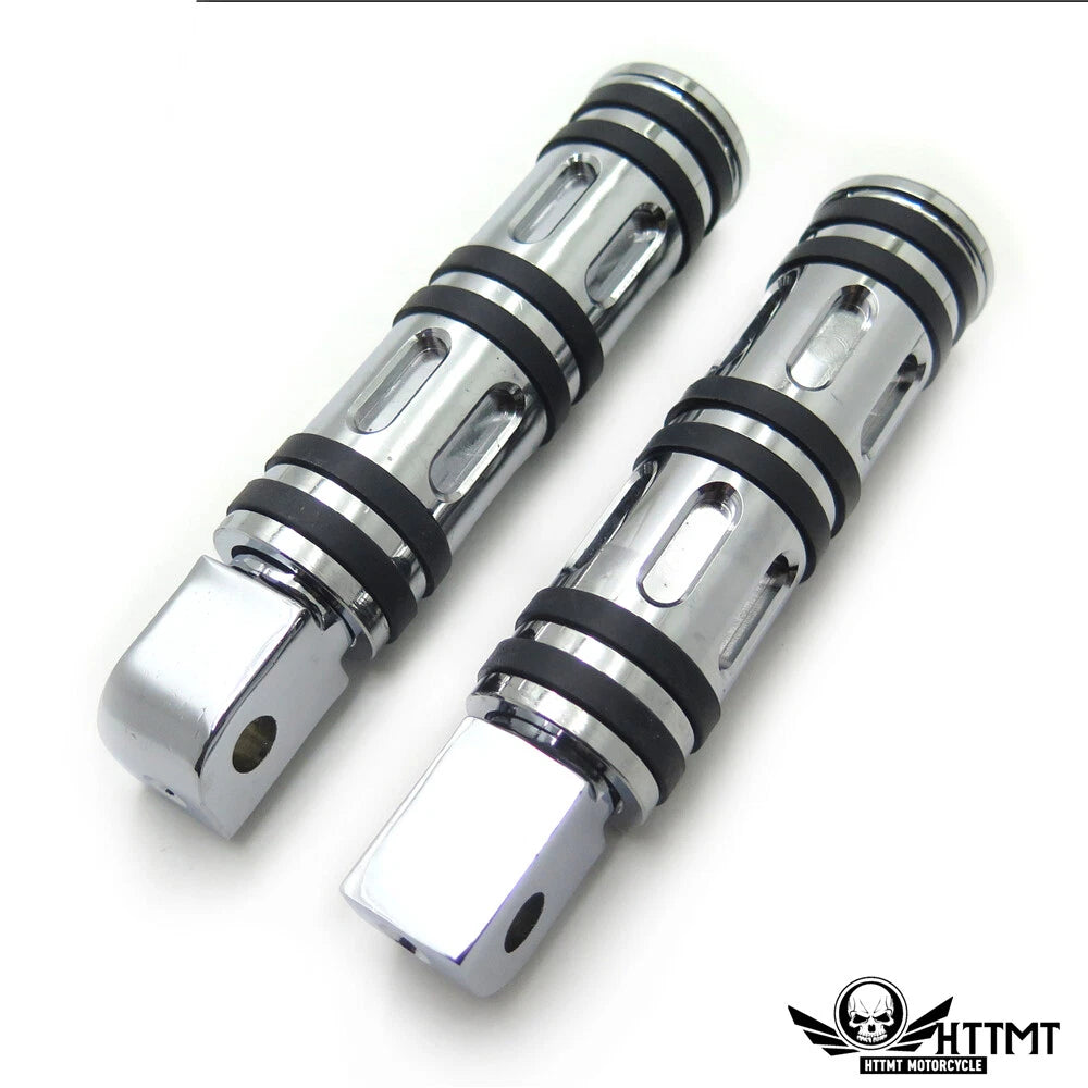 Chrome Edge Cut Footpegs for Yamaha Road Star Warrior (2002–2009)