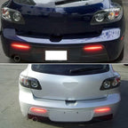 Smoke Lens Red LED Rear Bumper Reflector Brake Lights for Mazda 3 (2004-2013)