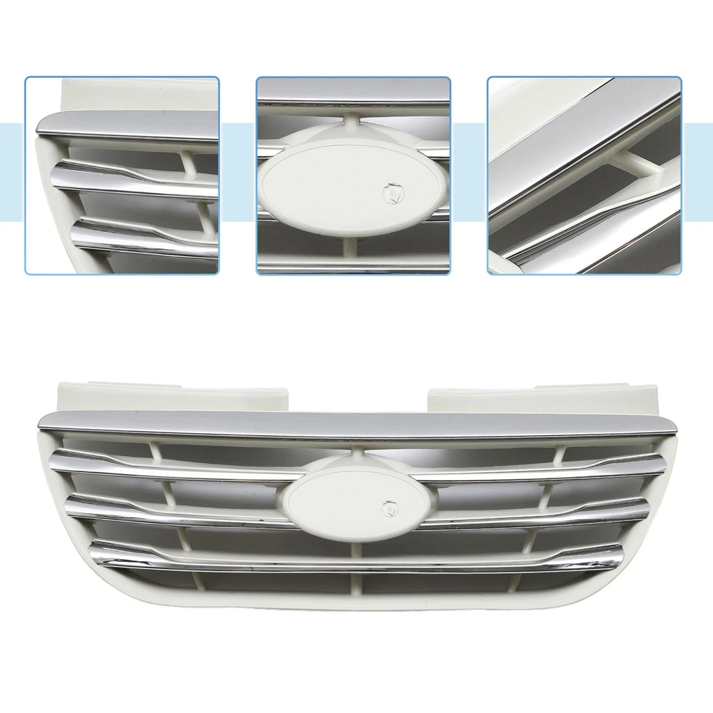 Front Upper Bumper Grille for Hyundai Elantra (2008–2009) Chrome