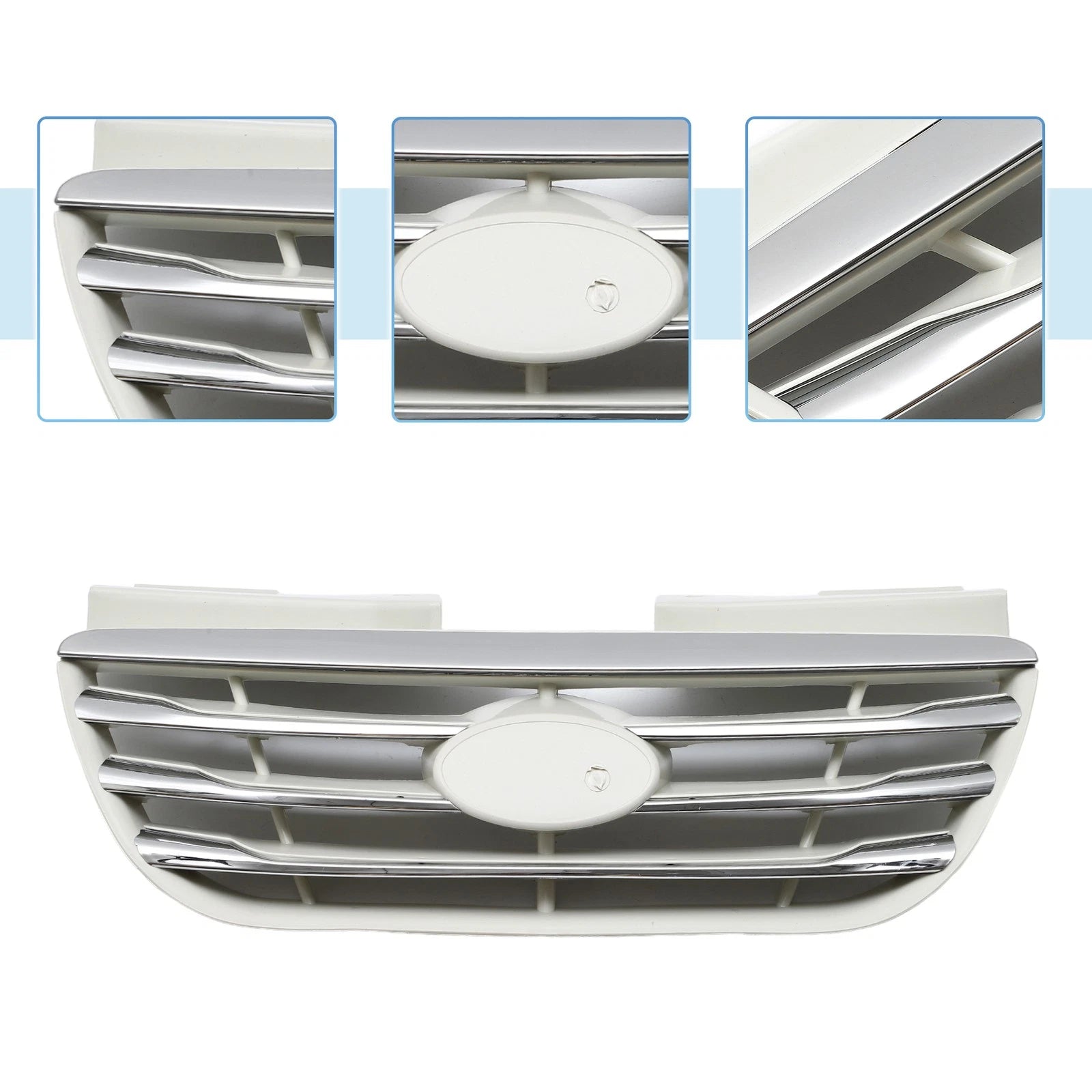Front Upper Bumper Grille for Hyundai Elantra (2008–2009) Chrome