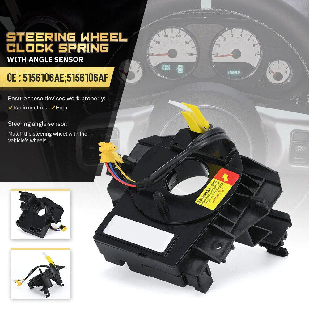 Steering Wheel Clockspring w/ Angle Sensor for Jeep Wrangler (2007-2018)