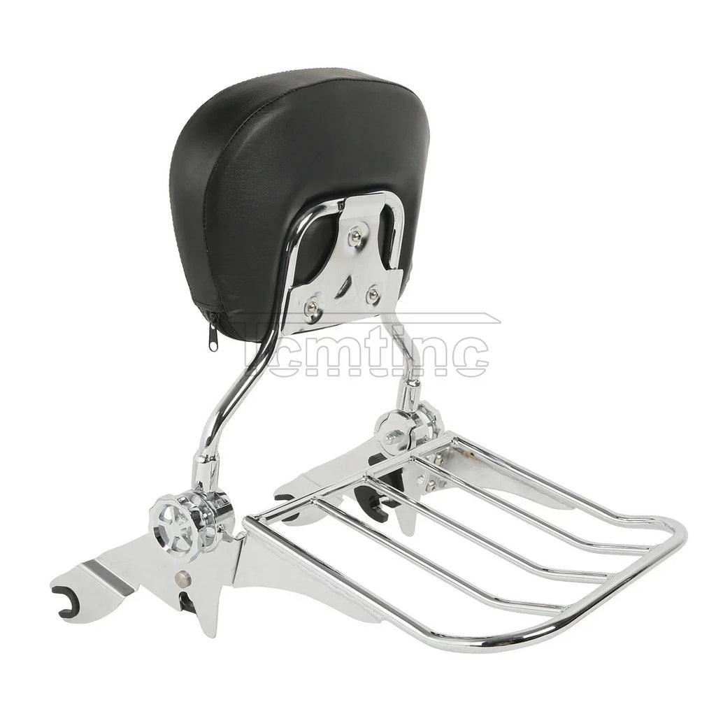Backrest Sissy Bar Luggage Rack for Harley Touring Street Glide (2009-2025)