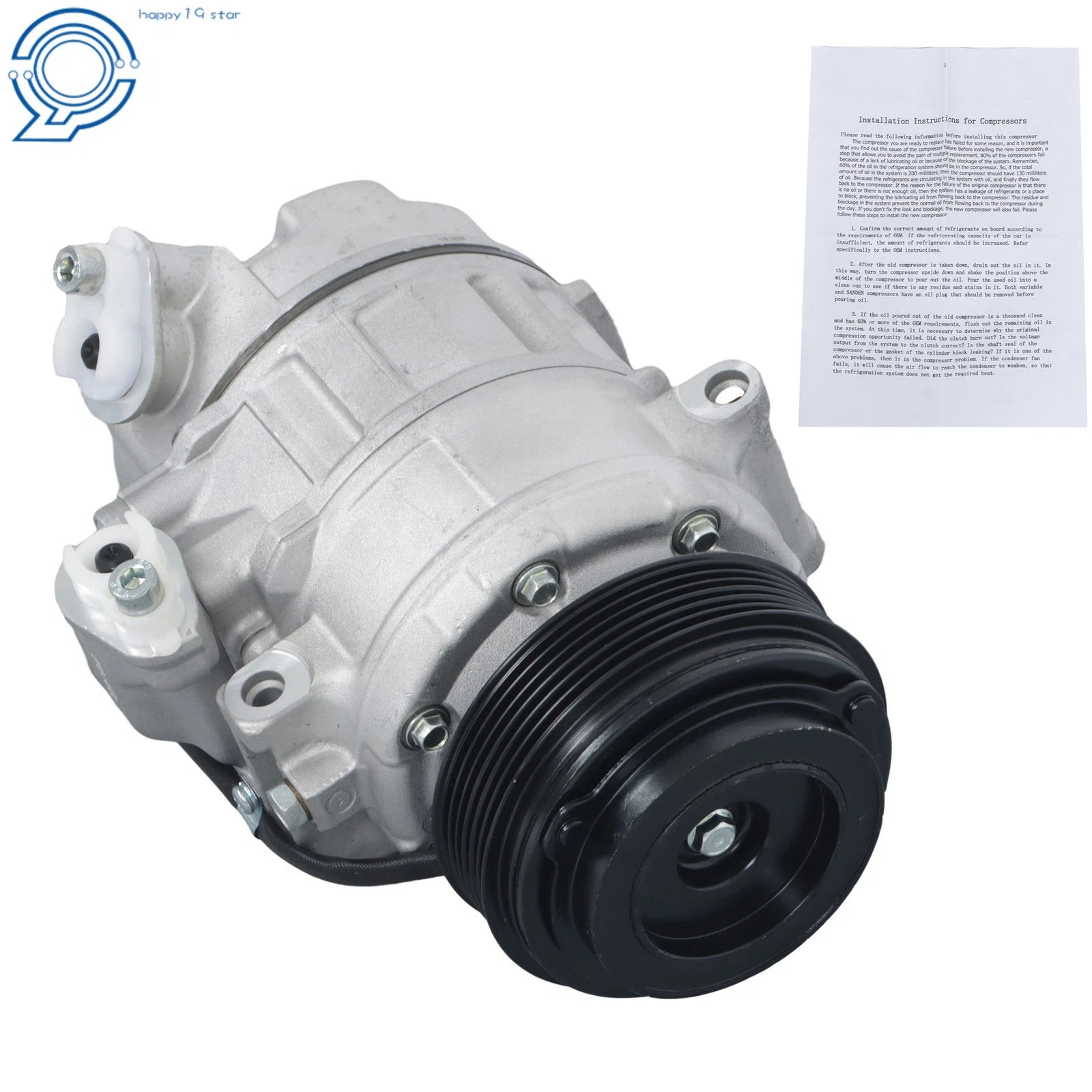 Air Conditioning Compressor W/Clutch for Ford Explorer 2011–2015 CO9777C