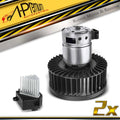 2X HVAC Heater Blower Motor & Resistor for BMW E46 (1998–2006)