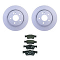 Hella Rear Rotors & Low-Met Disc Brake Pad Kit for Mercedes W212 E250 W211 E320 E500 (2010–2016)