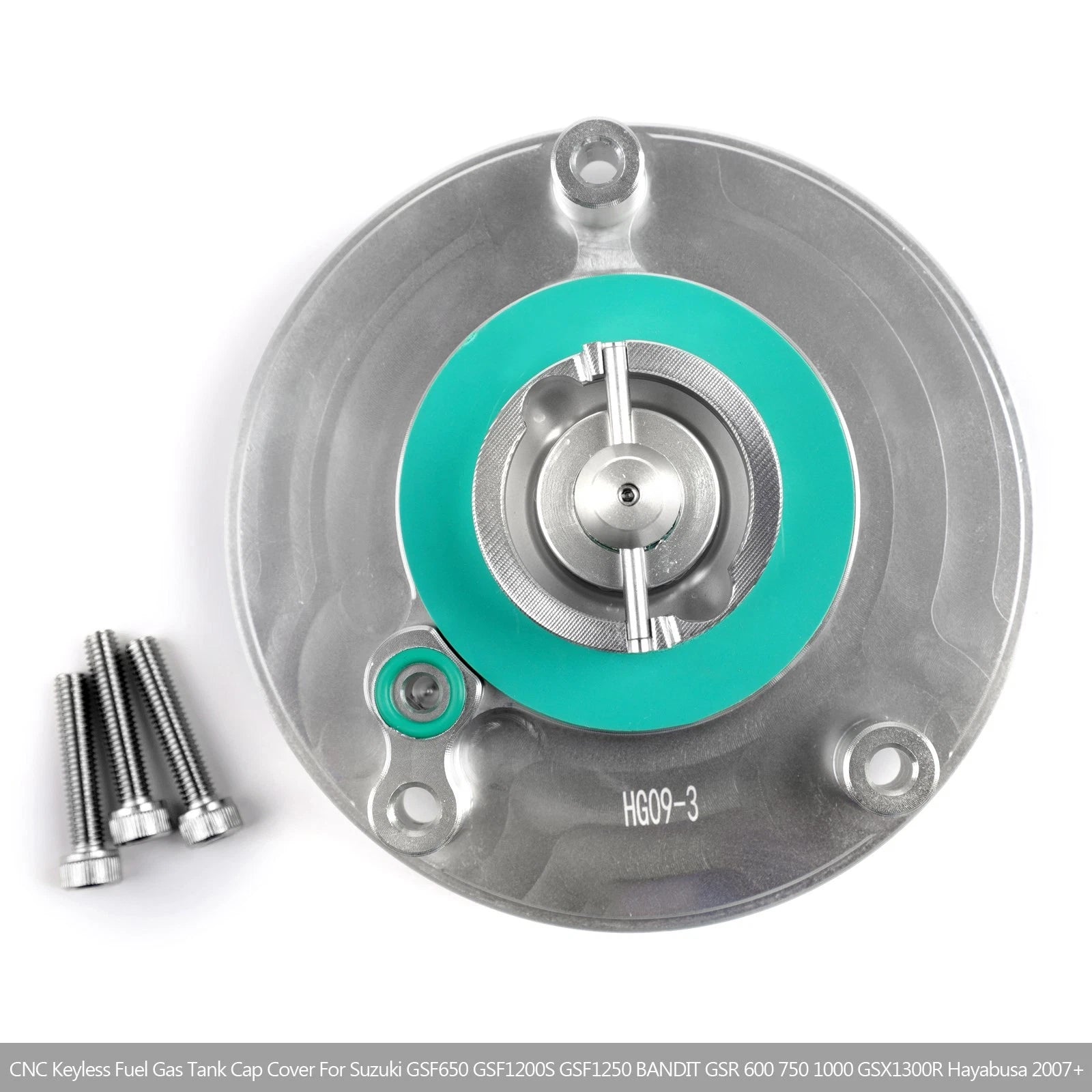Quick-Turn Silver Tank Fuel Gas Cap for Suzuki GSX1300R Hayabusa (2008–2020)