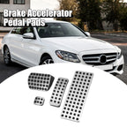 Set of 4 Brake Gas Accelerator Pedal Covers for Mercedes Benz CLA GLB (2014–2023)