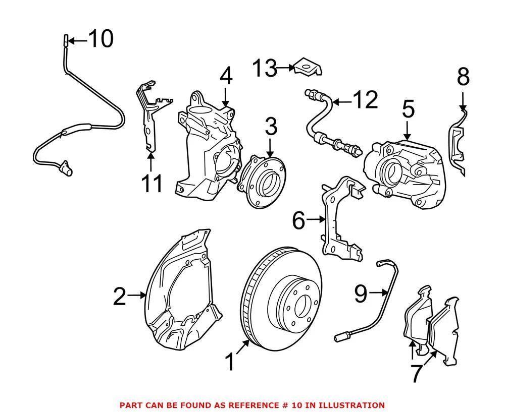ABS Wheel Speed Sensor for BMW (Front Right) (34527853583)