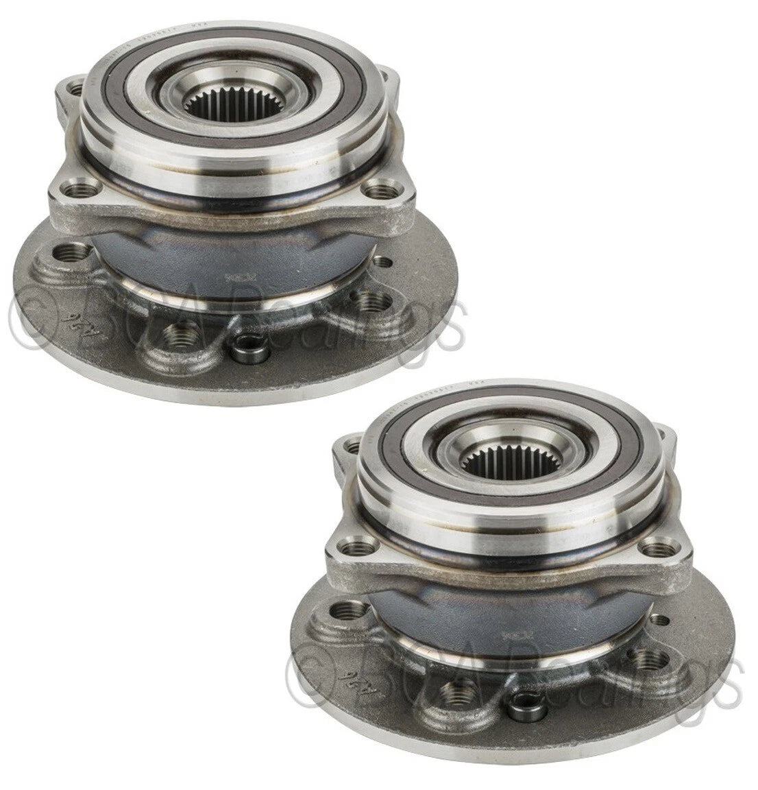 2X Front Wheel Bearing and Hub Assemblies for Mercedes W166 X166