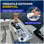 Fish Fillet Mat Kit for Universal Use (28"x14", Non-Slip, Knife, Gloves, Scaler, Brush)