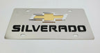 Chrome Bowtie Emblem License Plate 3D Gold Gloss for Chevy Silverado (2007–2019)