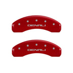 Front and Rear Red Denali Caliper Covers for 2015–2020 GMC Yukon XL Denali