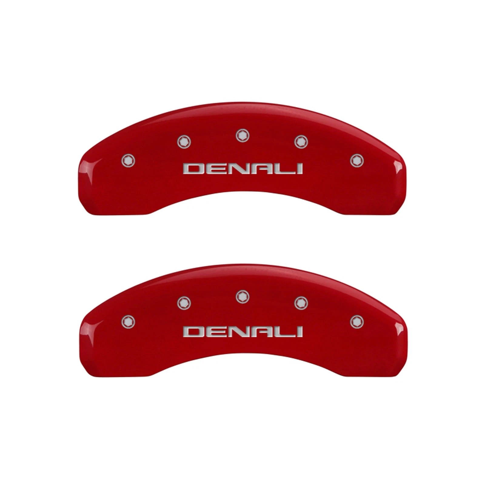 Front and Rear Red Denali Caliper Covers for 2015–2020 GMC Yukon XL Denali