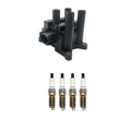 Set of 4 Hitachi Ignition Coils & Denso Spark Plugs for Ford Escape (2001–2012)