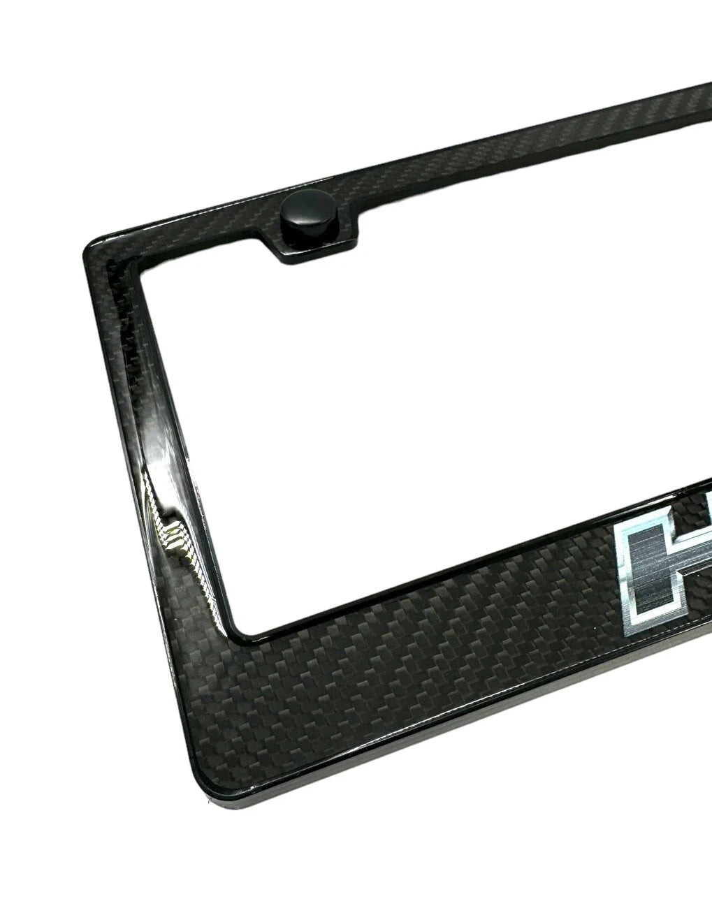 License Plate Frame Real Carbon Fiber Chrome HEMI for Dodge Charger (2006–2023)