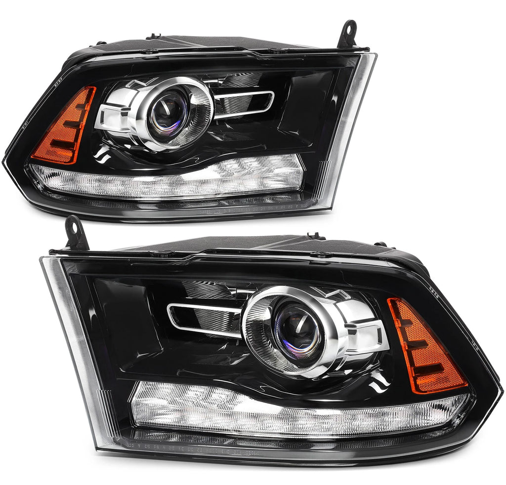 Halogen Headlights Pair for Ram 2500 3500 Dodge Ram 1500 (2009–2018)