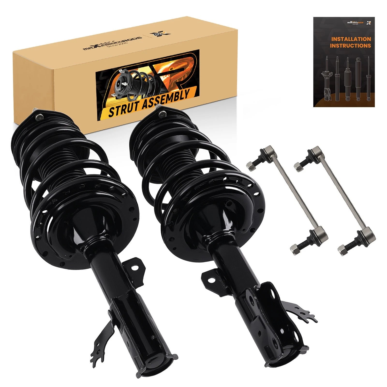 Set of 2 Front Struts w/ Coil Spring Sway Bars for 2013-2018 Toyota Avalon
