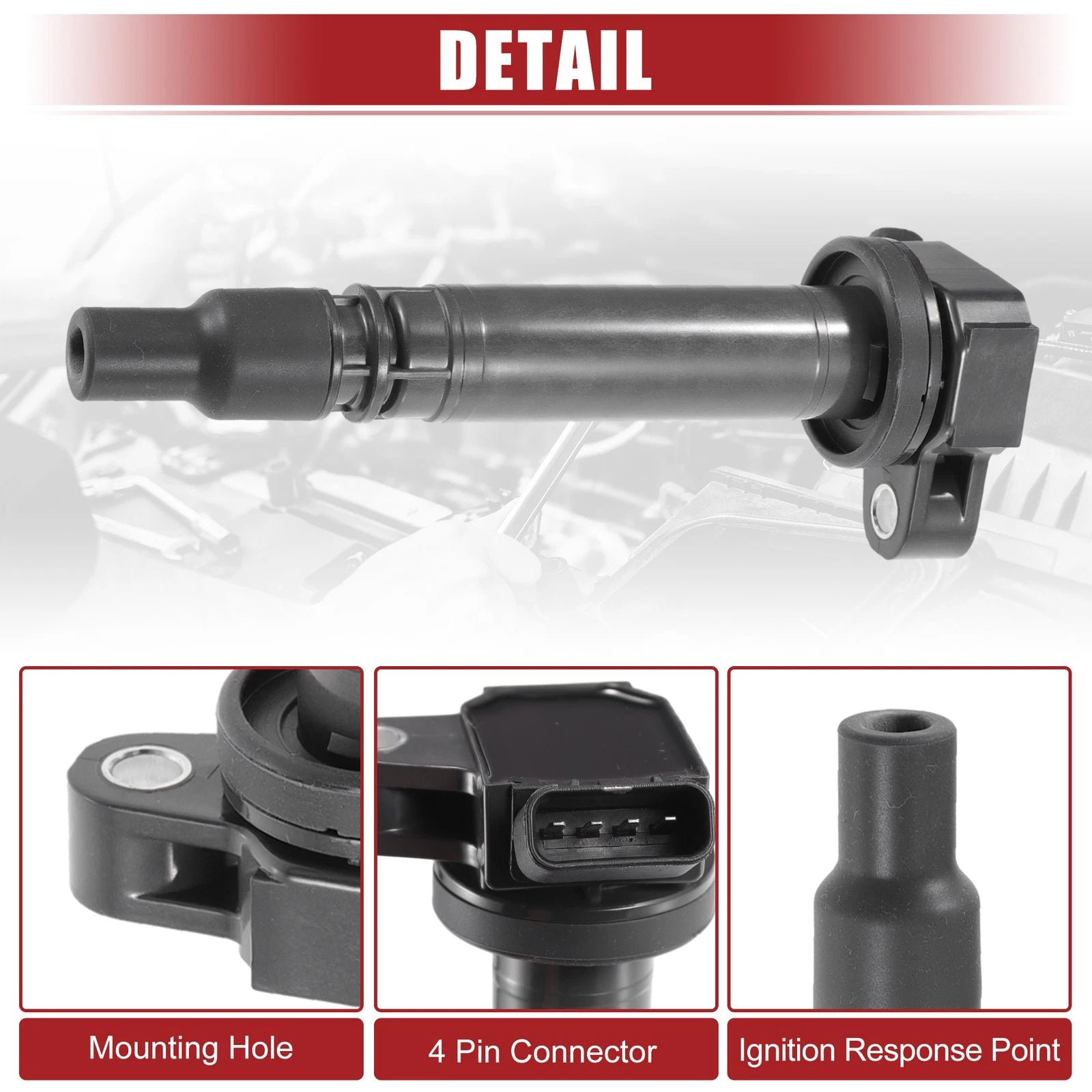 Set of 4 Ignition Coils for Toyota Celica (2000–2005) No. 9091902238