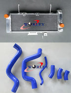 Aluminum Radiator + Blue Hose for Suzuki SV650N SV650 2003-2004
