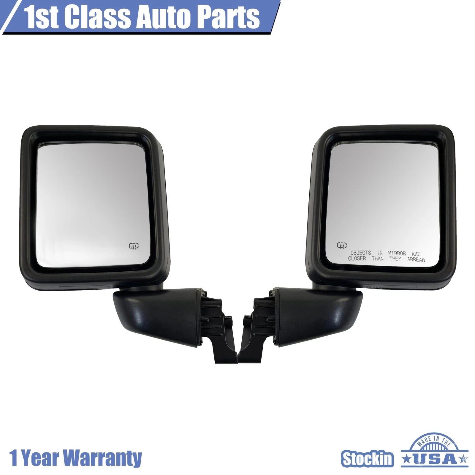Set of 2 Power Heated Mirrors for Jeep Wrangler JL (2018–2021)