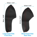 Set of 4 Door Armrest Covers for Honda Civic (2016–2020) Black Red Line