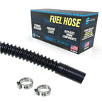 9mm ID Black Ribbed PTFE Fuel Pump Hose for E85/Gas (Universal)