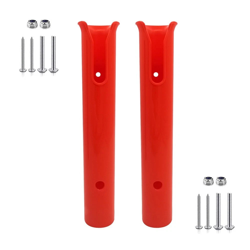 2X Orange Fishing Rod Holder for Boat - Marine Grade Storage Rack