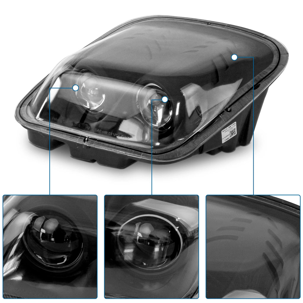 Projector Matte Black Headlights for Chevy Corvette (1997-2004)