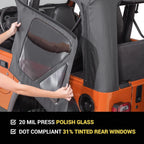 Premium Rear Soft Top + Upper Skins Set of 4 for Jeep Wrangler TJ (1997–2006)