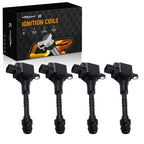 Ignition Coil Assembly Set of 4 for Nissan Almera/Sentra 1.8L (2001–2006) 22448-6N010
