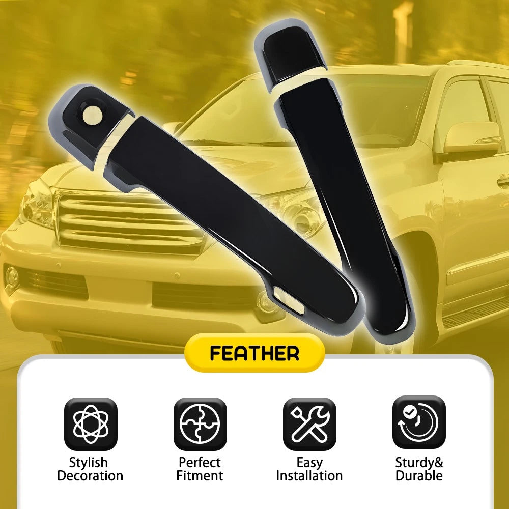 Side Door Handle Cover Trim for Lexus GX460 (2010–2022) Glossy Black