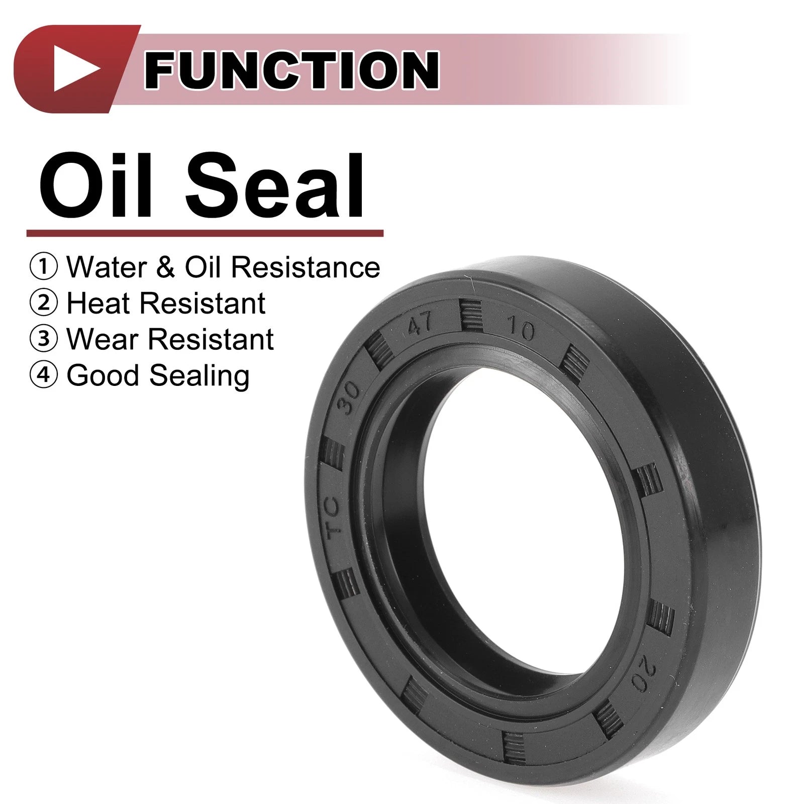 Set of 5 Rotary Shaft Oil Seals 30x47x10mm Nitrile Rubber 672668828519