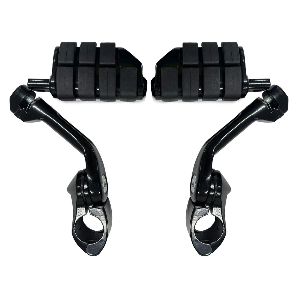 1-1/4" Engine Guard Long Highway Foot Pegs for Harley Road King, Street Glide