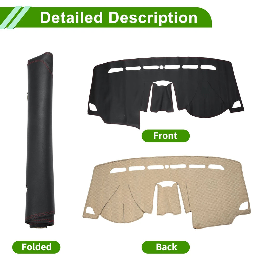 Dashboard Cover for Ford Edge (2015–2021) Dash Mat Carpet Black Red