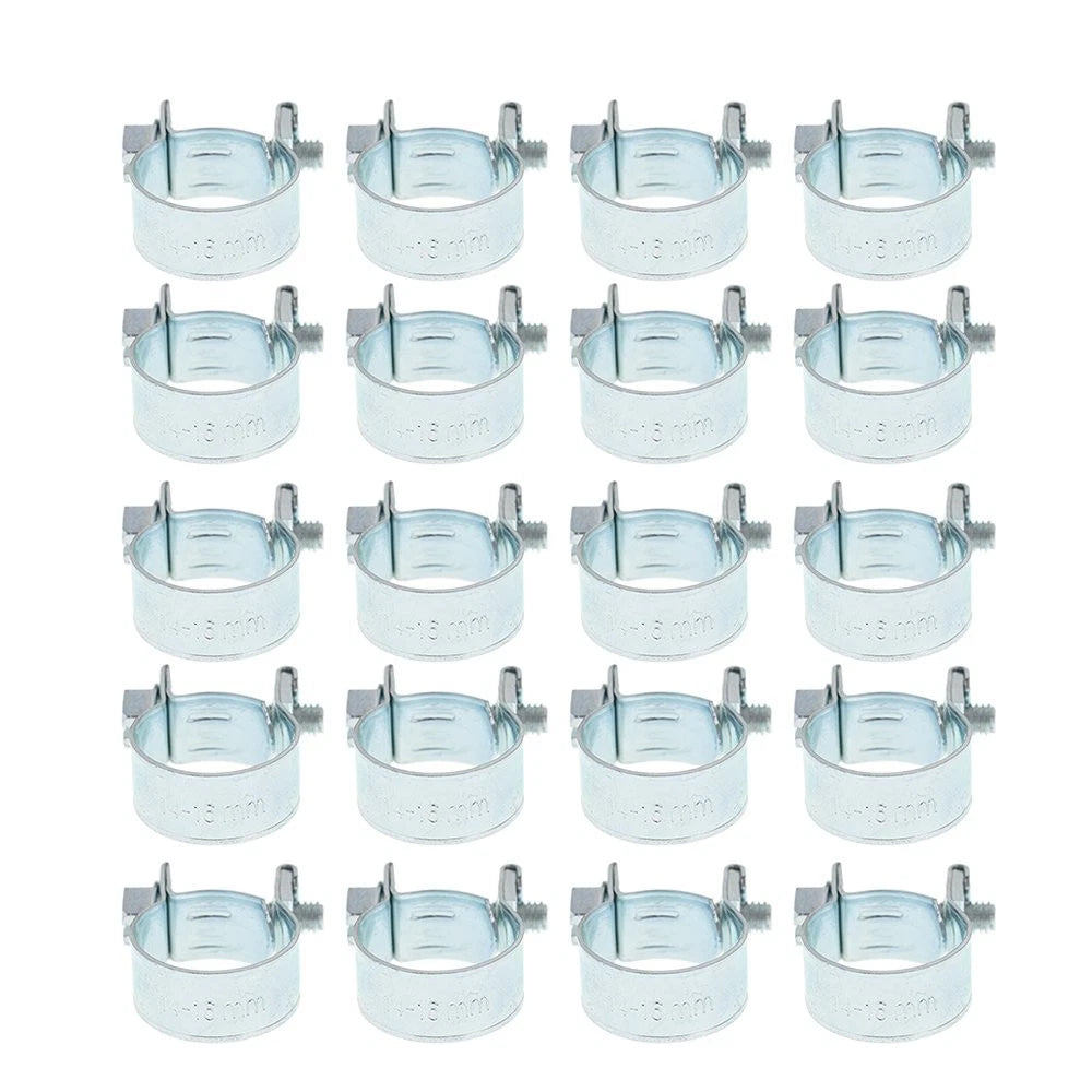 Set of 20 Fuel Injection Hose Clamps for Auto (Various Models)