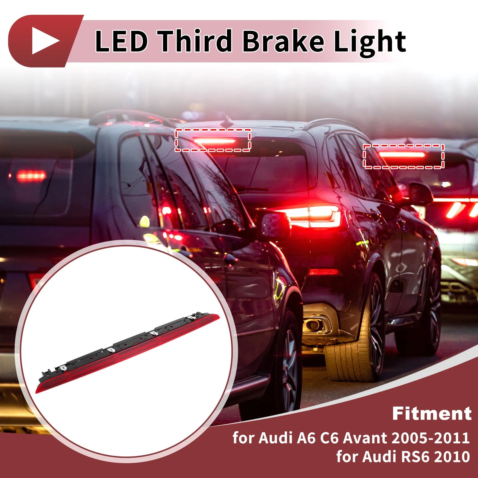 LED Third Brake Light for Audi A6 C6 Avant (2005–2011) 4F9945097