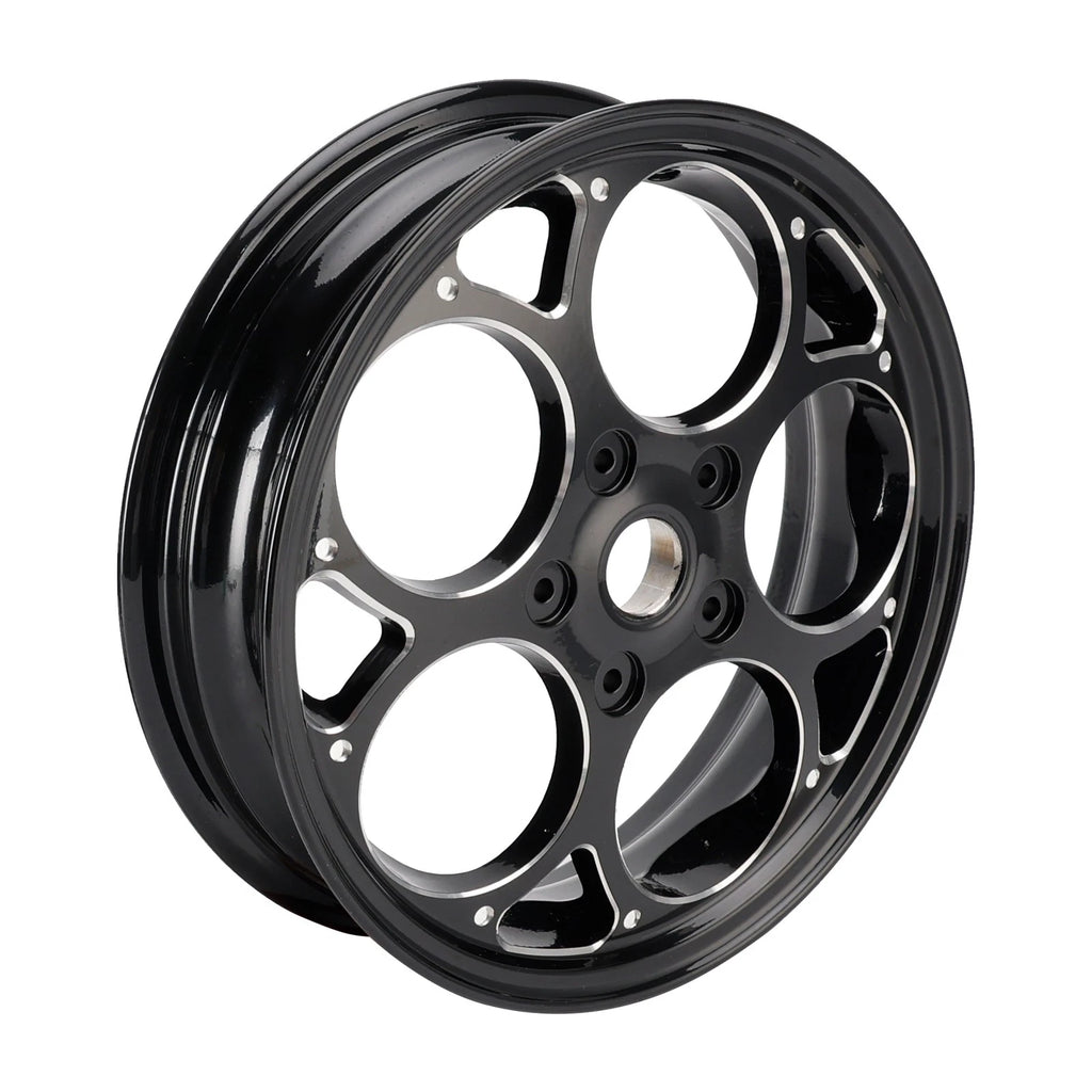 Set of 2 Front & Rear Wheel Rims 3.0x12" Black for Vespa Sprint Primavera (50-150)