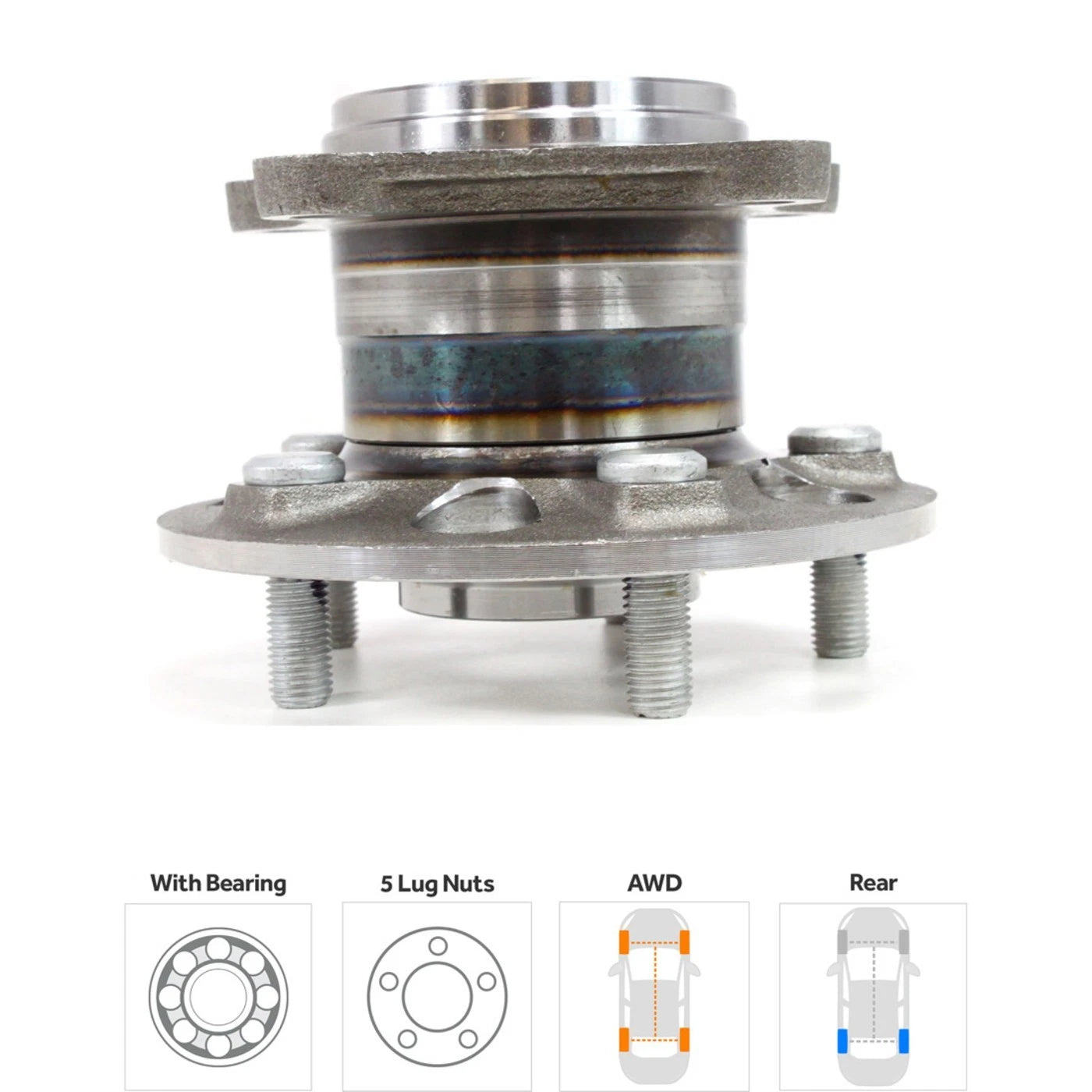 Wheel Hubs for Toyota Highlander (2006–2013) Front & Rear with Bearing AWD